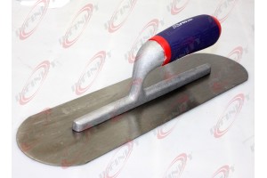 14" x 4" Galvanized Steel Swimming Pool Concrete Cement Trowel w/ Soft Handle 